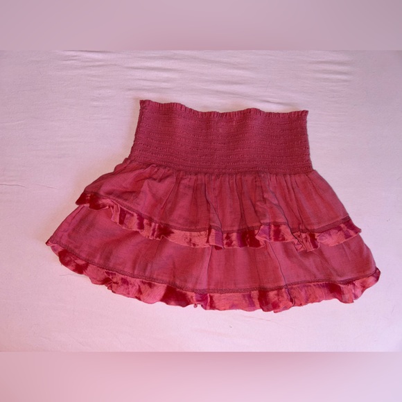 Isabel Marant Étoile Rose colored ruffle skirt